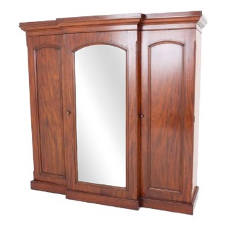 Antique Victorian Gentleman's Wardrobe in Mahogany, 1860 For Sale
