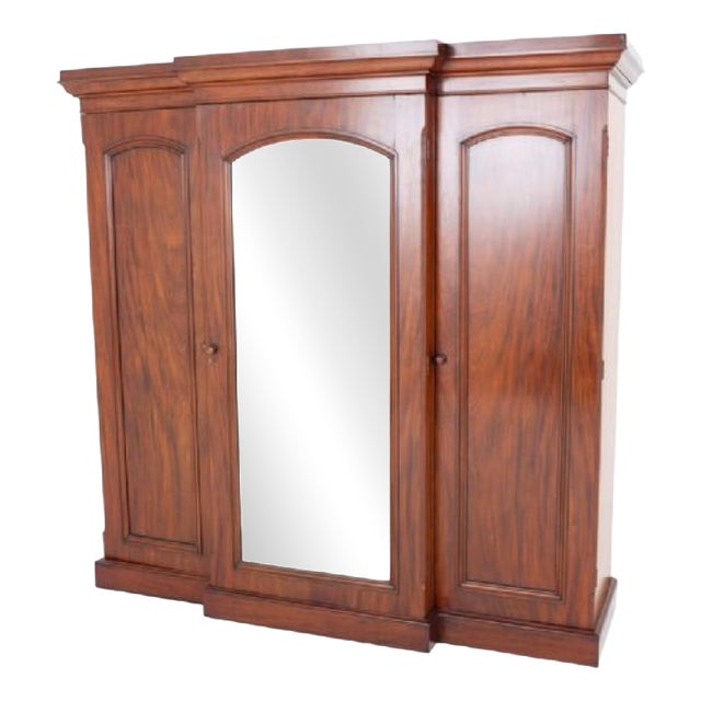 Antique Victorian Gentleman's Wardrobe in Mahogany, 1860 For Sale