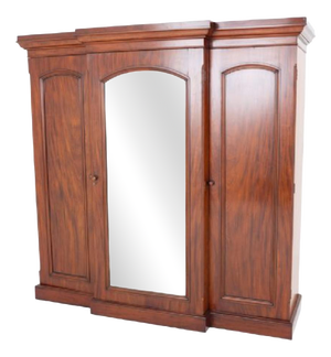 Antique Victorian Gentleman's Wardrobe in Mahogany, 1860