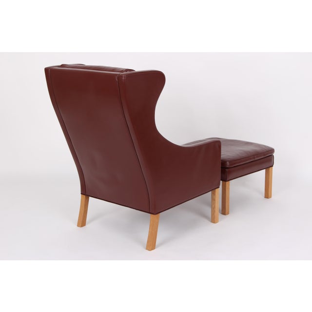 Models 2292, 2207, 2204 and 2202 Living Room Set in Leather by Børge Mogensen for Fredecia Furniture, Denmark, 2006, Set of 4 For Sale - Image 17 of 18
