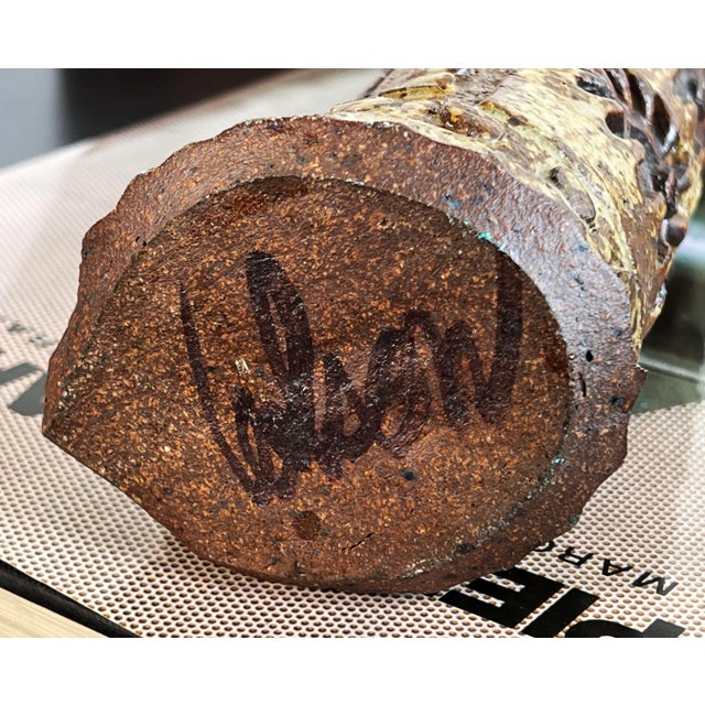 Vintage Brutalist C.1960's Sculptural Ceramic Vase by Frank Colson For Sale - Image 11 of 11