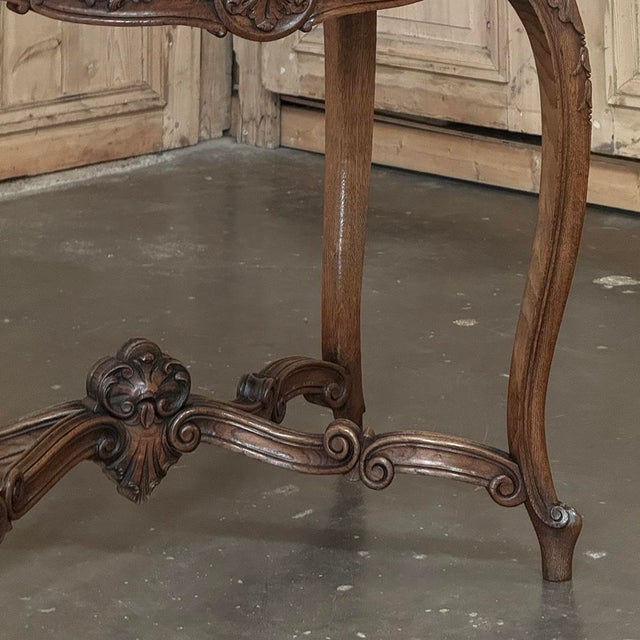 Antique French Louis XV Marble Top Center Table For Sale - Image 9 of 18