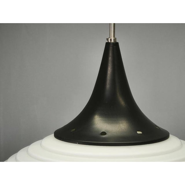 1970s Space Age Opaline Glass Pendant Lights, Former Czechoslovakia, 1970s, Set of 2 For Sale - Image 5 of 15