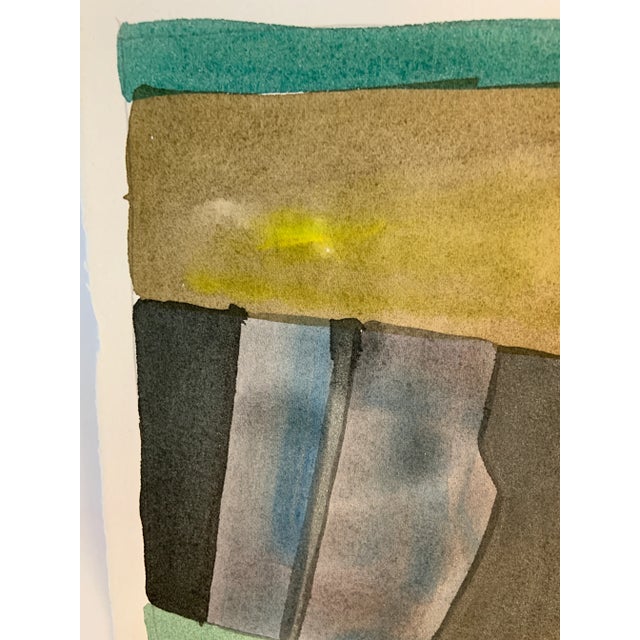 1980s "Greek Fragments" Abstract Watercolor Painting by Lee Hall For Sale - Image 4 of 5