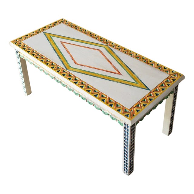 Vintage Hand Carved Coffee Table For Sale