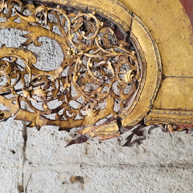 Burmese Artist, Baroque Altar, 1800s, Metal, Wood and Gold For Sale - Image 11 of 18