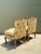 Wood Vintage Palm Print Fabric Slipper Chairs - Pair For Sale - Image 7 of 12