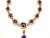 Bochic "Capri" Blue Multi Sapphire & Ruby Necklace Set 18K Gold & Silver For Sale - Image 16 of 18