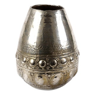 Platinum Luster Niva Vase by Deblona For Sale