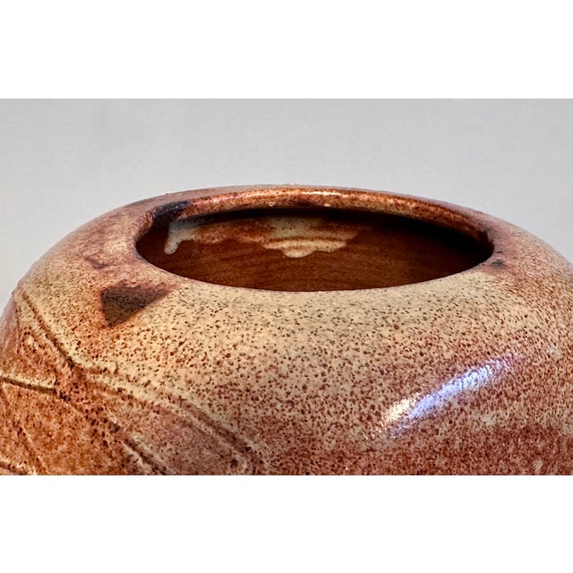 Bauhaus Modernist Sculptural Studio Ceramic Art Vase from Helma Klett, Germany, 1950s For Sale - Image 3 of 18