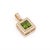 This vibrant pendant features a striking square-cut peridot at its center, prized for its rich, olive-green hue and lively...