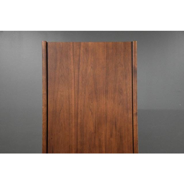 Brown 1960s Walnut Tall Armoire Dresser by Barzilay For Sale - Image 8 of 13