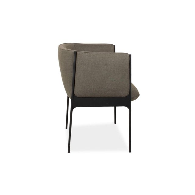 Sepal Chairs with Black Steel Frames and Fiord Upholstery from Kvadrat by Luca Nichetto for Wendelbo, Set of 4 For Sale - Image 9 of 12