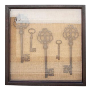 Vintage Keys Shadow Box Wall Art For Sale