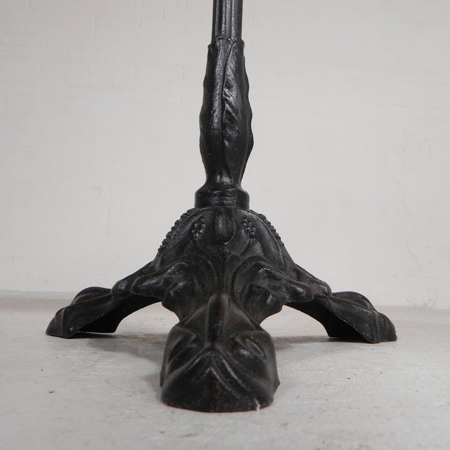Bistro Table with Cast Iron Leg and Traffic Sign Top, Paris, France, 1920s For Sale - Image 10 of 18