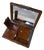 Vintage Italian Burlwood Travel Vanity Box With Mirror For Sale