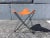 Orange Early 21st Century Black Iron & Cognac Saddle Leather Stool For Sale - Image 8 of 13