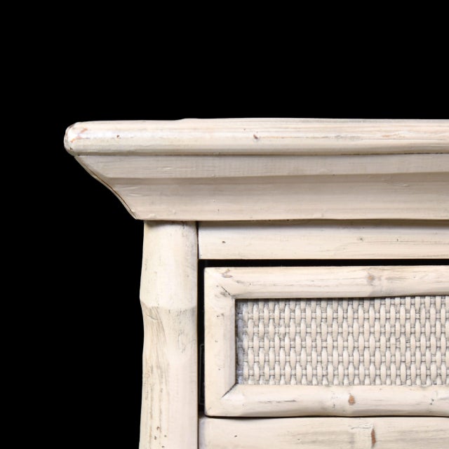 Late 20th Century Distressed Split Bamboo Dresser For Sale In West Palm - Image 6 of 6
