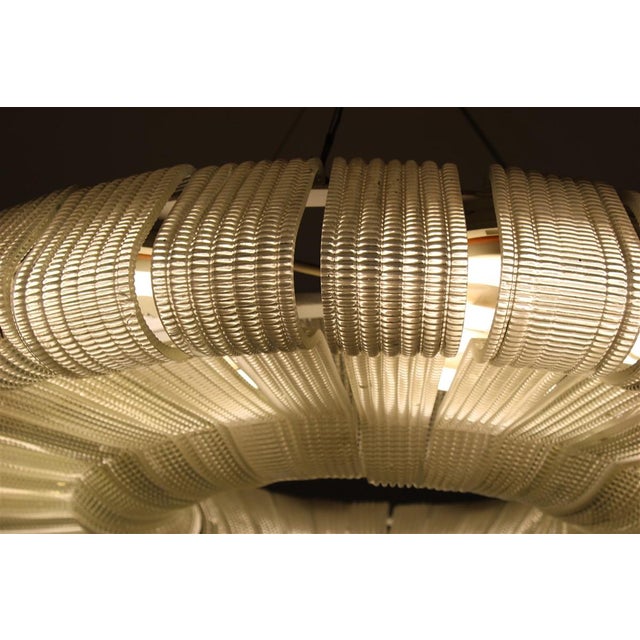 Large Murano Glass Chandelier attributed to Carlo Scarpa for Venini, 1940 For Sale - Image 17 of 18
