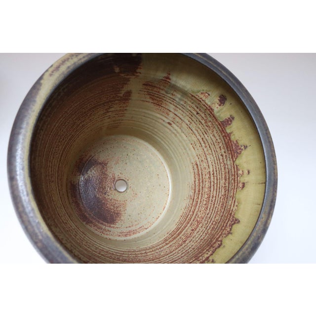 Large Vintage Studio Pottery Ombré Planter and Draining Saucer by Deanna Nichols For Sale - Image 13 of 18