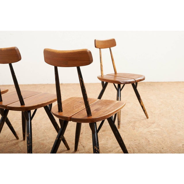 Wood Chairs in Birch by Ilmari Tapiovaara for Laukaan Puu, 1955, Set of 4 For Sale - Image 7 of 11