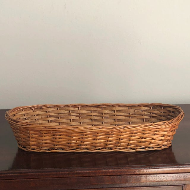 French Country Mid-20th Century French Bread Proofing Basket For Sale - Image 3 of 12