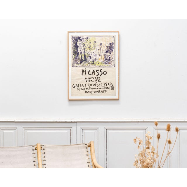 Glass Picasso Poster for Galerie Louise Leiris, 1957 For Sale - Image 7 of 8