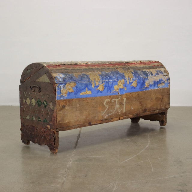 Wood Renaissance Style Wood Trunk Wood, Italy, 19th Century For Sale - Image 7 of 8