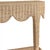 Matthew Izzo Home Paloma Demi Lune Rattan Console Table With Scalloped Top and Lower Open Shelf For Sale In New York - Image 6 of 8