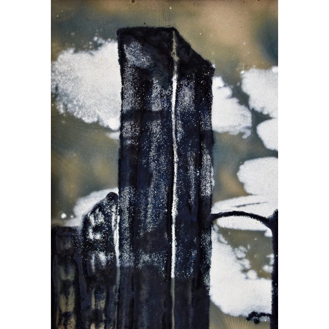 1970s Vintage Abstract Cityscape Enamel Artwork by Felicia Liban, Circa 1970s-80s For Sale - Image 5 of 15