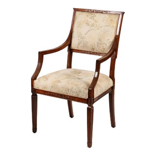 18th C Style Dennis & Leen Directoire Fauteuil Desk Arm Chair For Sale