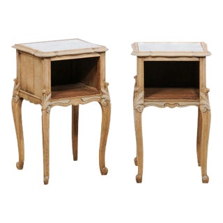 French Mirror Top End Tables, 1920s - A Pair For Sale