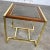 Thomasville Modern End Table Brass Plated Dark Wood & Smoked Glass Rectangle by Thomasville Furniture Style of Milo Baughman For Sale - Image 4 of 15