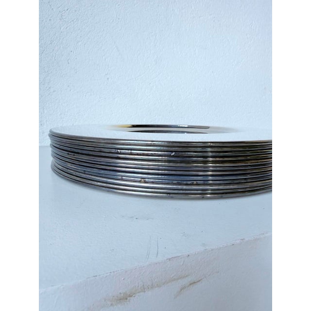 Silver Plates and Saucers in Silver-Plated Metal from Emile Puiforcat, 1960s, Set of 12 For Sale - Image 8 of 18