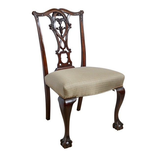 Set of Six Chippendale Style Side Chairs For Sale - Image 9 of 9