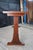 Late 20th Century Mission Arts & Crafts Leaded Stained Glass Cherry Console Hall Sofa Table 72" For Sale - Image 13 of 14