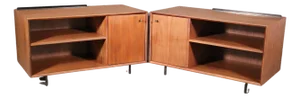 Mid 20th Century Matching Teak Cabinets - 2 Pieces