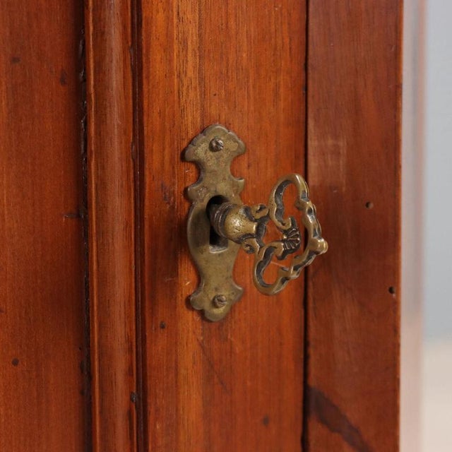 Wood Emilian Directoire Cherry Corner Cabinet, 19th Century For Sale - Image 7 of 11