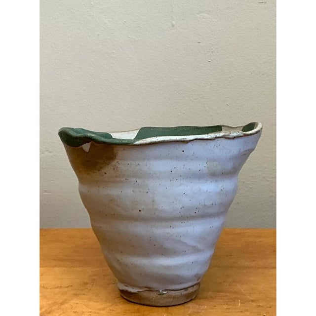 Vintage Abstract Stoneware Decorative Bowl For Sale In West Palm - Image 6 of 12