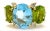 Contemporary Christina Addison Medium Gum Drop Ring Blue Topaz Pink Topaz For Sale - Image 3 of 12