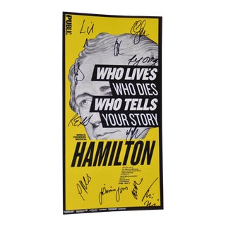 HAMILTON - OFF Broadway Original Poster Cast Signed Lin-Manuel Miranda, etc. 2015 For Sale