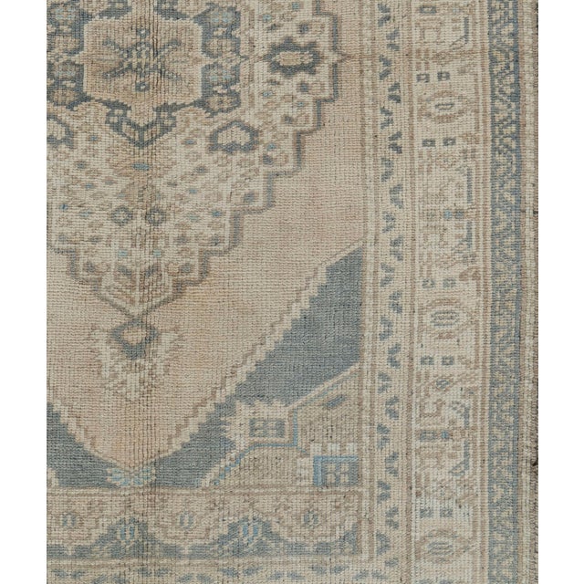 Textile Vintage Turkish Oushak Area Rug 3ft 7in X 5ft 5in For Sale - Image 7 of 8