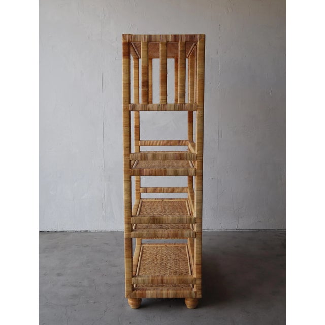 High Quality Vintage Wicker Bookshelf For Sale In Las Vegas - Image 6 of 9