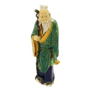 1892-1904 Chinese Elder Figure With Staff