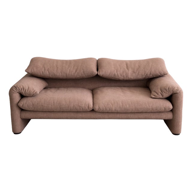 Vintage Two-Seater Sofa by Vico Magistretti for Cassina, 1970s For Sale