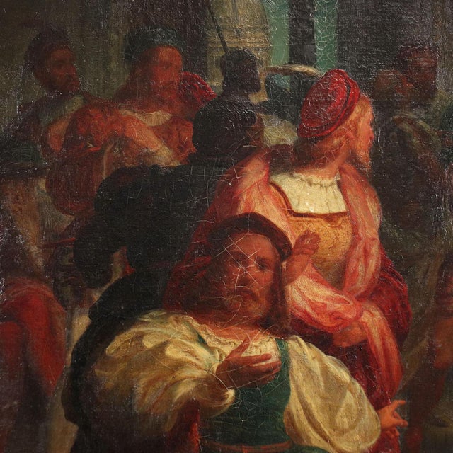 Historical Subject, Oil on Canvas, Framed For Sale - Image 4 of 16