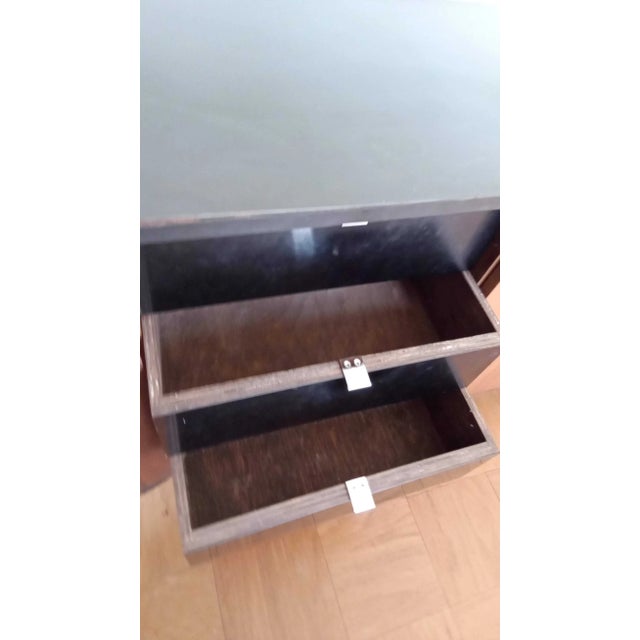 Mid-Century Modern 1960s Mid-Century Modern Walnut Veneer Credenza Sideboard With Black Laminate Top For Sale - Image 3 of 10