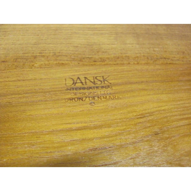 1970s Mid-Century Modern Dansk Teak Round Cheeseboard Vivianna Torun Denmark For Sale In Providence - Image 6 of 7