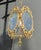 1960s Ceiling Light Vintage French Brass Blue Glass Chandelier For Sale - Image 12 of 14
