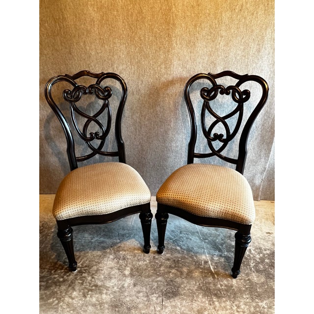 2010s Early 21st Century Georgian Style Scroll Back Side Chairs by Stanley Furniture - Set of 8 For Sale - Image 5 of 12